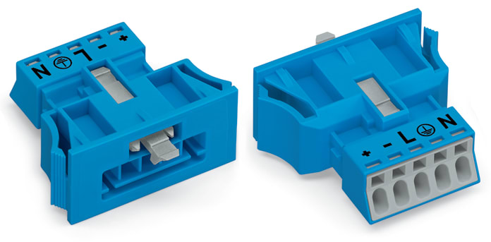 WAGO ELETTRONICA - Spina con innesto a scatto.5 poli.Cod. I.blu