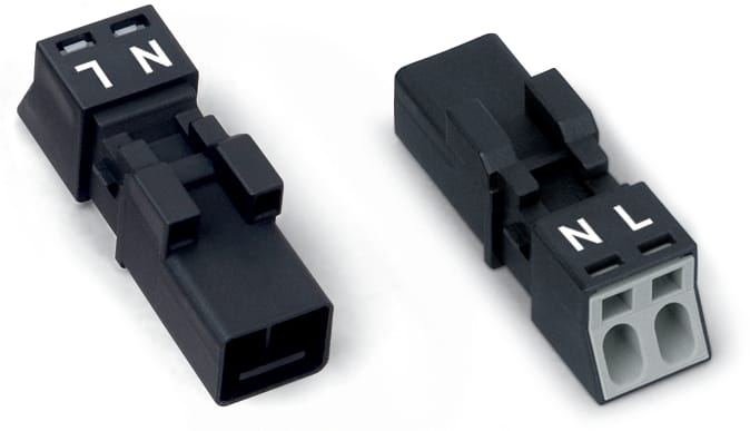 WAGO ELETTRONICA - Spina.2 poli.Cod. A.nero 890-212