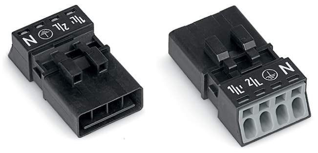 WAGO ELETTRONICA - Spina.4 poli.Cod. A.nero 890-214