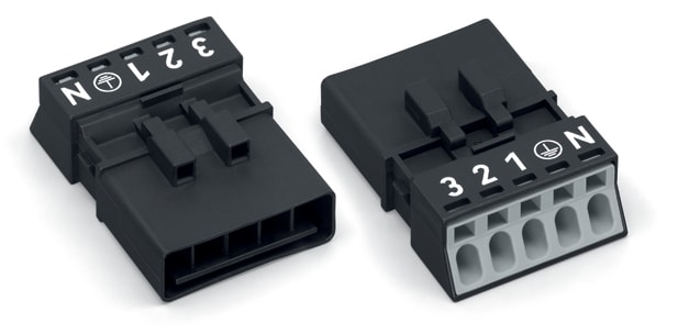 WAGO ELETTRONICA - Spina.5 poli.Cod. A.nero