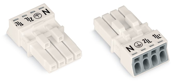 WAGO ELETTRONICA - Presa.4 poli.Cod. A.bianco 890-224