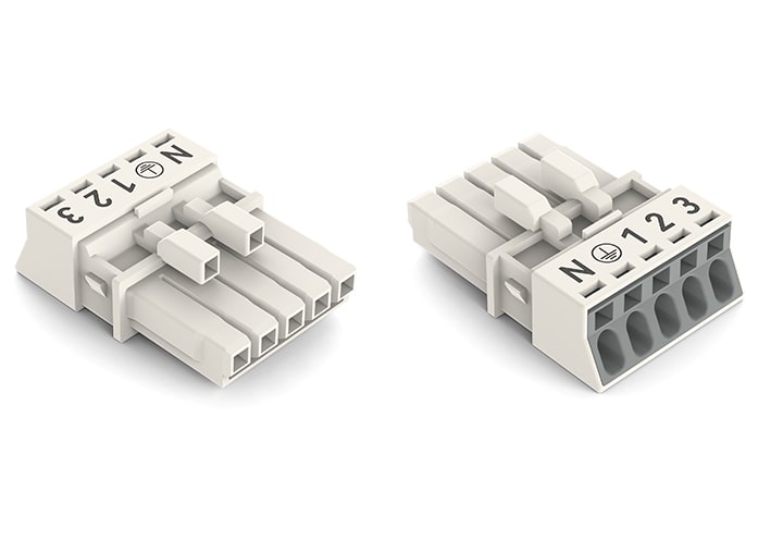 WAGO ELETTRONICA - Presa.5 poli.Cod. A.bianco 890-225