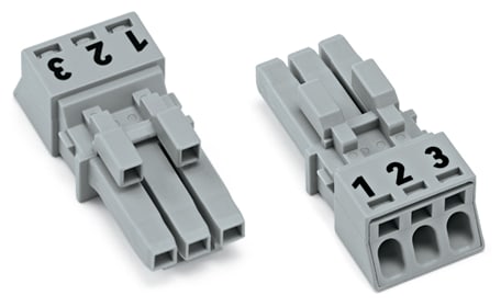 WAGO ELETTRONICA - Presa.3 poli.Cod. B.grigio 890-243