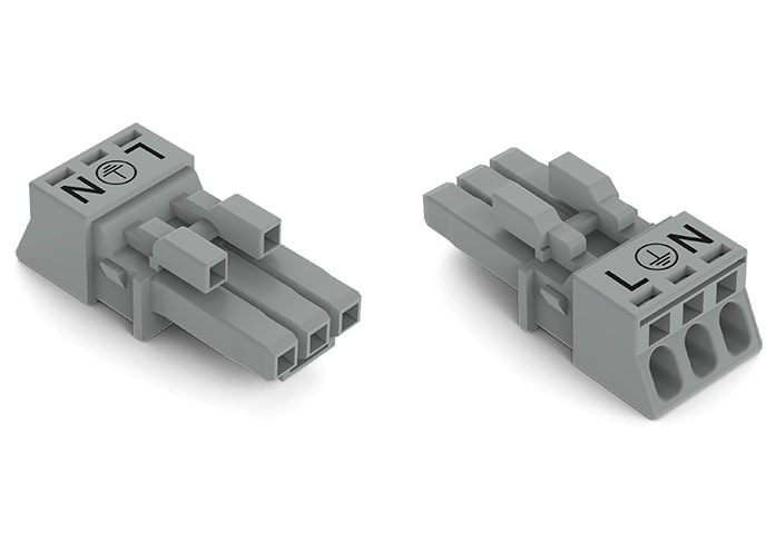 WAGO ELETTRONICA - Presa.3 poli.Cod. B.grigio 890-243/060-000