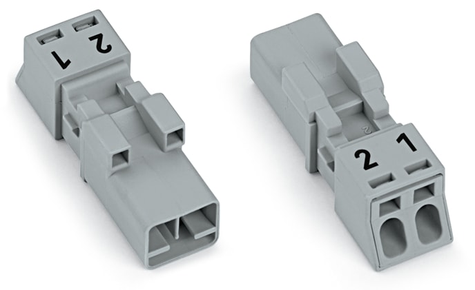 WAGO ELETTRONICA - Spina.2 poli.Cod. B.grigio 890-252