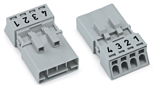 WAGO ELETTRONICA - Spina.4 poli.Cod. B.grigio