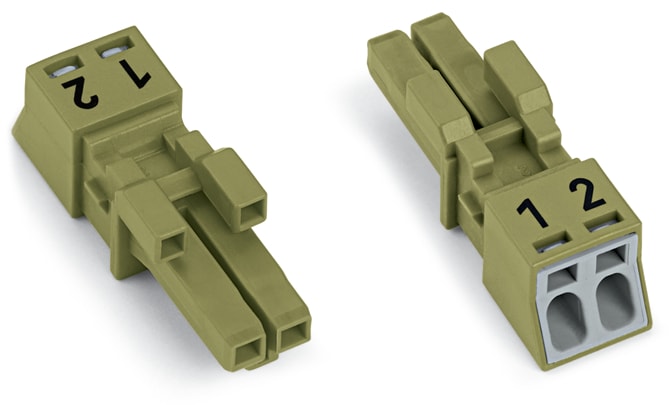 WAGO ELETTRONICA - Presa.2 poli.Cod. B.verde chiaro 890-262