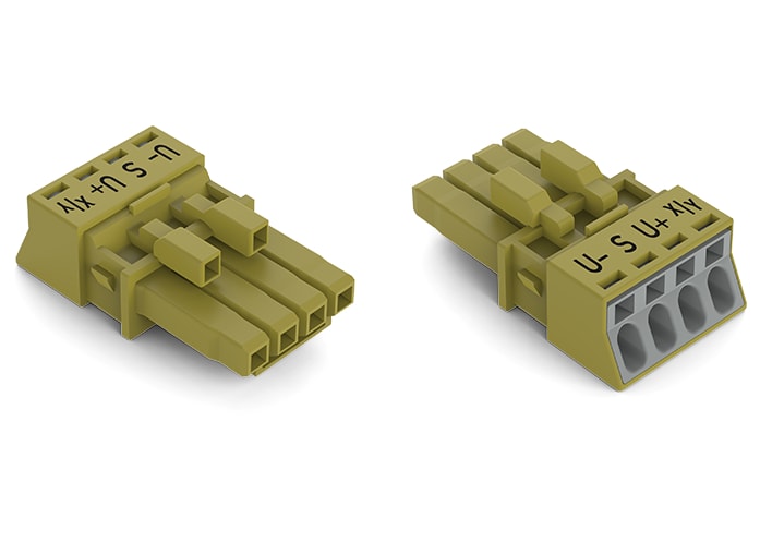 WAGO ELETTRONICA - Presa.4 poli.Cod. B.verde chiaro 890-264/071-000