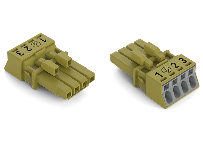 WAGO ELETTRONICA - Presa.4 poli.Cod. B.verde chiaro 890-264/073-000