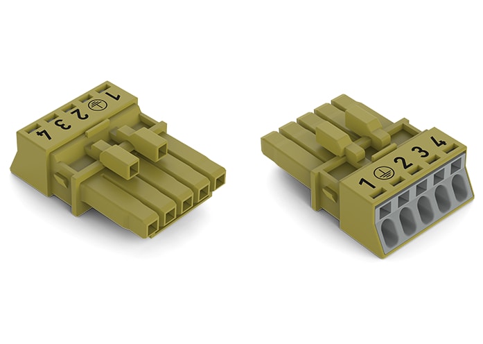 WAGO ELETTRONICA - Presa.5 poli.Cod. B.verde chiaro 890-265/073-000