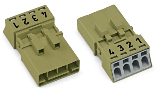 WAGO ELETTRONICA - Spina.4 poli.Cod. B.verde chiaro 890-274