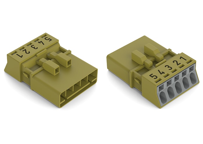 WAGO ELETTRONICA - Spina.5 poli.Cod. B.verde chiaro 890-275