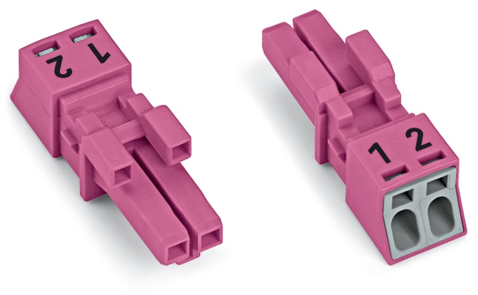 WAGO ELETTRONICA - Presa.2 poli.Cod. B.rosa 890-282