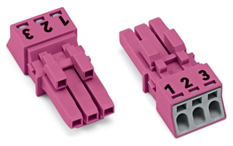 WAGO ELETTRONICA - Presa.3 poli.Cod. B.rosa