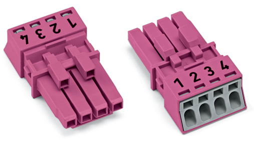 WAGO ELETTRONICA - Presa.4 poli.Cod. B.rosa