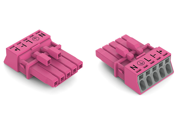 WAGO ELETTRONICA - Presa.5 poli.Cod. B.rosa 890-285/080-000