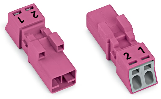 WAGO ELETTRONICA - Spina.2 poli.Cod. B.rosa