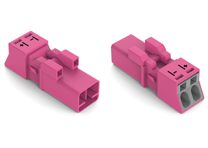 WAGO ELETTRONICA - Spina.2 poli.Cod. B.rosa