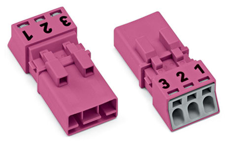 WAGO ELETTRONICA - Spina.3 poli.Cod. B.rosa