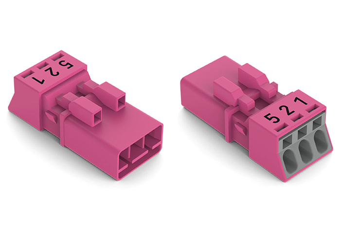 WAGO ELETTRONICA - Spina.3 poli.Cod. B.rosa