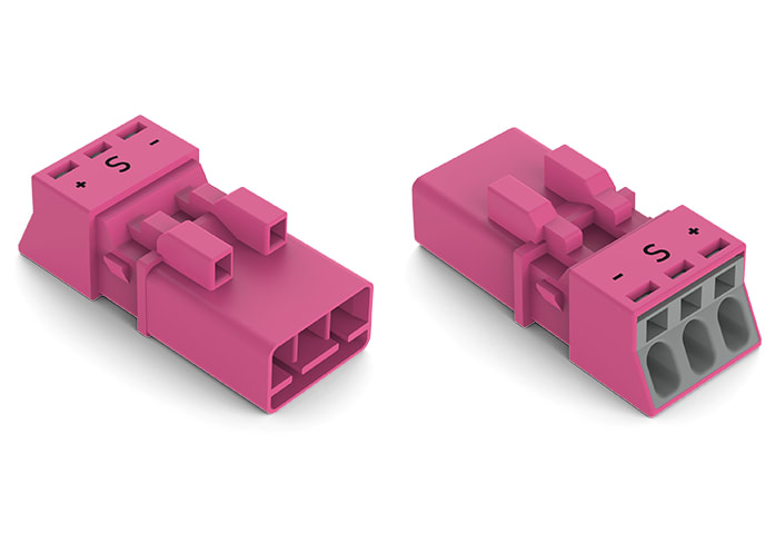 WAGO ELETTRONICA - Spina.3 poli.Cod. B.rosa