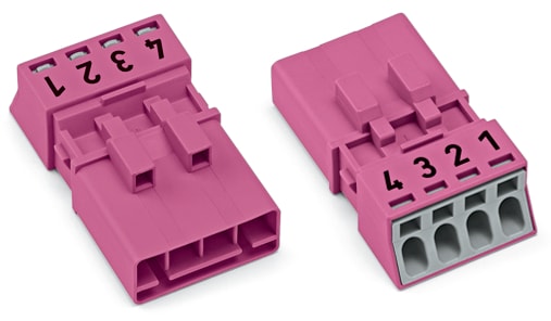 WAGO ELETTRONICA - Spina.4 poli.Cod. B.rosa