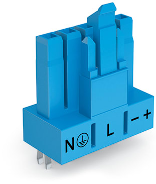 WAGO ELETTRONICA - Presa per circuiti stampati.dritto.5 poli.blu