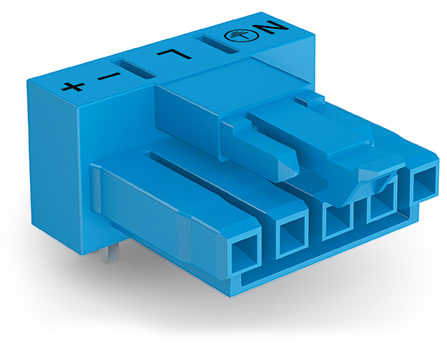 WAGO ELETTRONICA - Presa per circuiti stampati.angolato.5 poli.blu 890-3105/011-000