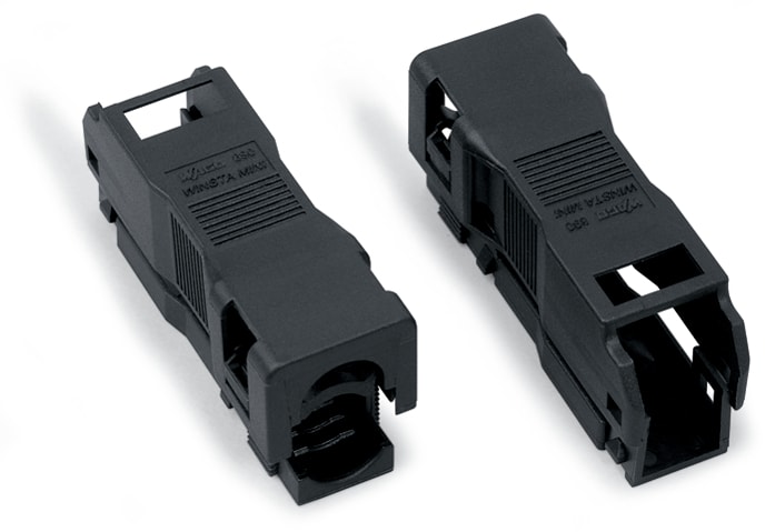 WAGO ELETTRONICA - Custodia antistrappo.2 poli.con clip di bloccaggio.nero 890-502