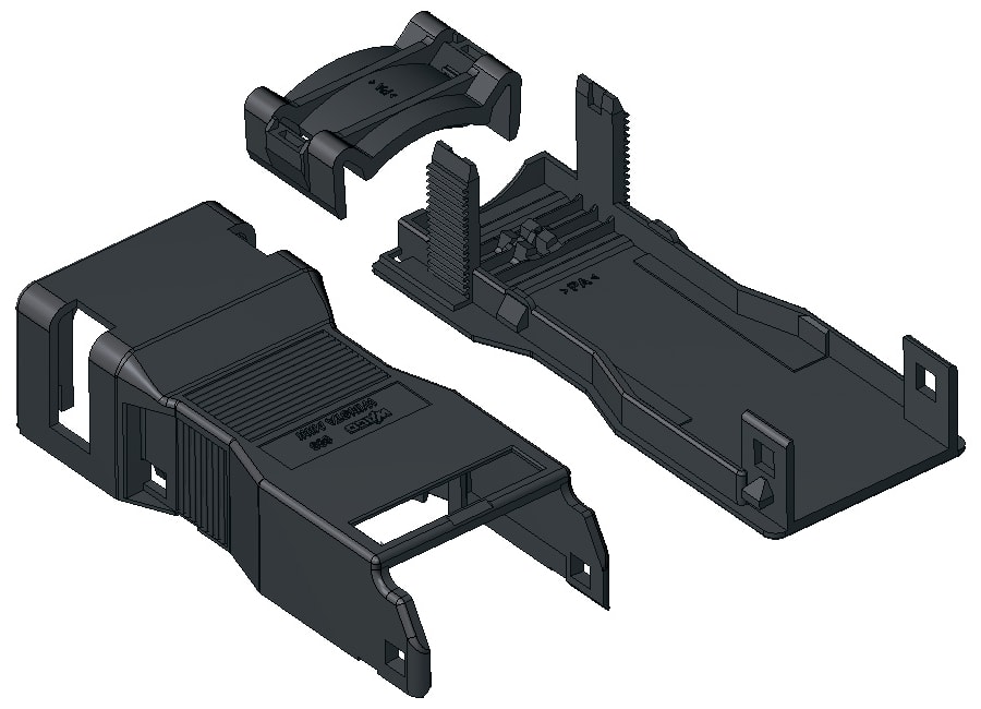 WAGO ELETTRONICA - Custodia antistrappo.4 poli.con clip di bloccaggio.nero 890-504