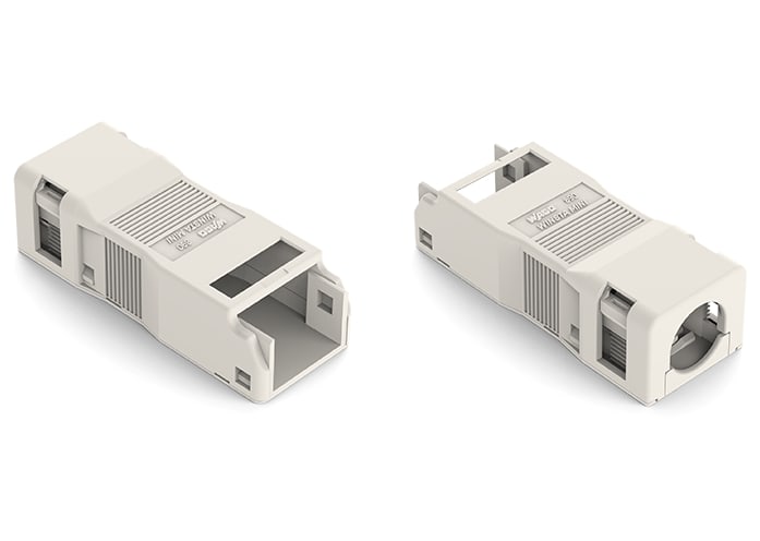 WAGO ELETTRONICA - Custodia antistrappo.3 poli.con clip di bloccaggio.bianco 890-513
