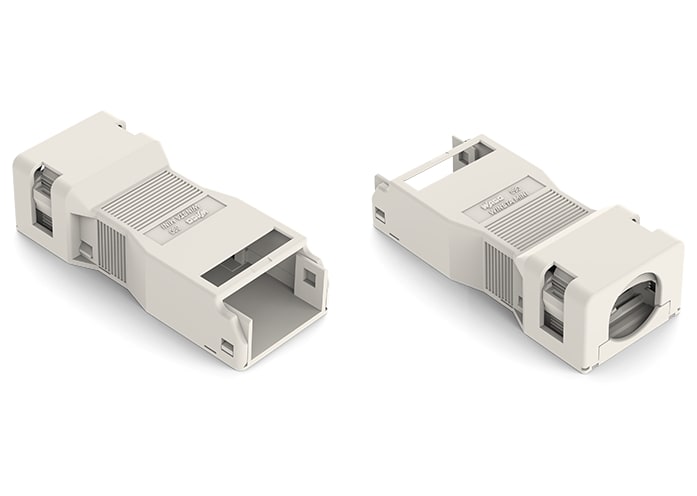 WAGO ELETTRONICA - Custodia antistrappo.4 poli.con clip di bloccaggio.bianco 890-514
