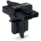 WAGO ELETTRONICA - Distributore tipo T.5 poli.Cod. A.nero 890-622