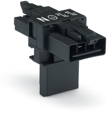 WAGO ELETTRONICA - Distributore tipo T.4 poli.Cod. A.nero 890-626