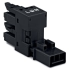 WAGO ELETTRONICA - Distributore tipo h.3 poli.Cod. A.nero