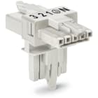 WAGO ELETTRONICA - Distributore tipo T.5 poli.Cod. A.bianco