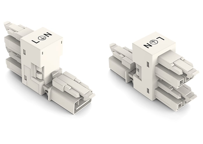 WAGO ELETTRONICA - Distributore tipo h.3 poli.Cod. A.bianco 890-686