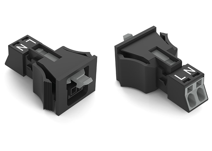 WAGO ELETTRONICA - Presa con innesto a scatto.2 poli.Cod. A.bianco 890-722