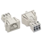 WAGO ELETTRONICA - Presa con innesto a scatto.3 poli.Cod. A.bianco