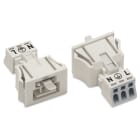 WAGO ELETTRONICA - Spina con innesto a scatto.3 poli.Cod. A.bianco