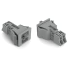 WAGO ELETTRONICA - Presa con innesto a scatto.2 poli.Cod. B.grigio 890-742/060-000