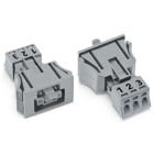 WAGO ELETTRONICA - Presa con innesto a scatto.3 poli.Cod. B.grigio