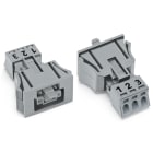 WAGO ELETTRONICA - Presa con innesto a scatto.3 poli.Cod. B.grigio