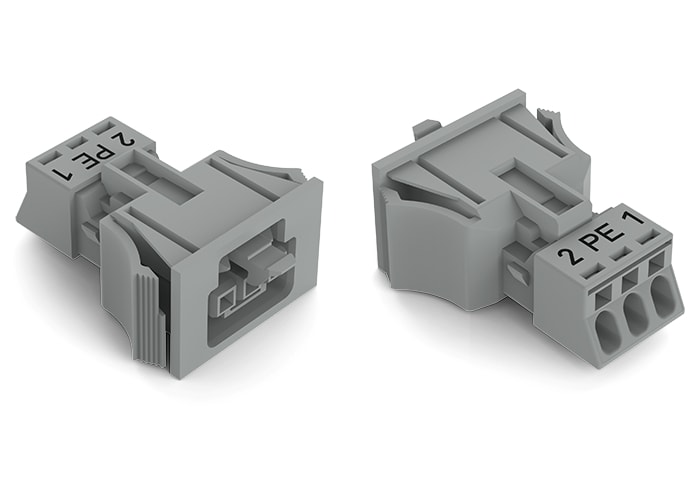 WAGO ELETTRONICA - Presa con innesto a scatto.3 poli.Cod. B.grigio 890-743/062-000