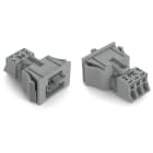 WAGO ELETTRONICA - Presa con innesto a scatto.3 poli.Cod. B.grigio