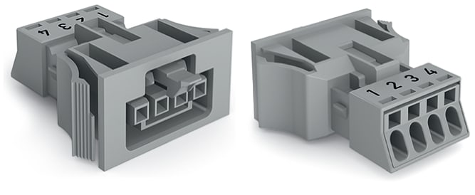 WAGO ELETTRONICA - Presa con innesto a scatto.4 poli.Cod. B.grigio