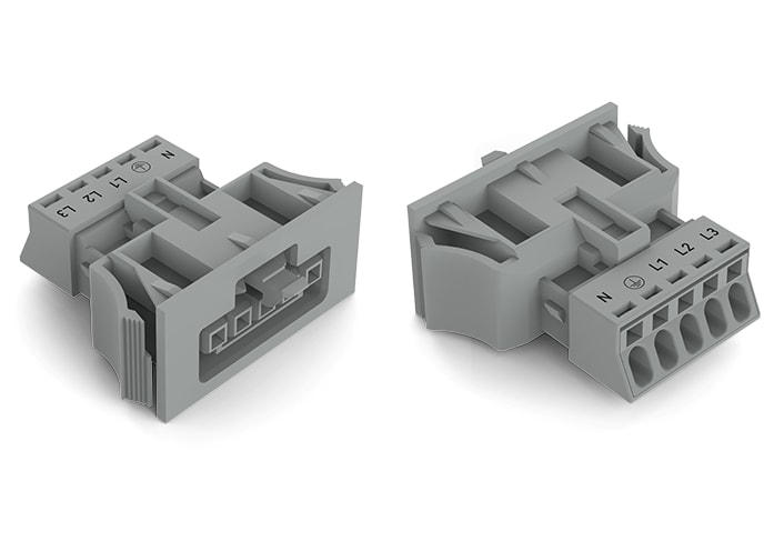 WAGO ELETTRONICA - Presa con innesto a scatto.5 poli.Cod. B.grigio 890-745/060-000