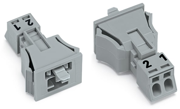 WAGO ELETTRONICA - Spina con innesto a scatto.2 poli.Cod. B.grigio
