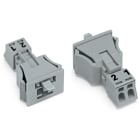 WAGO ELETTRONICA - Spina con innesto a scatto.2 poli.Cod. B.grigio