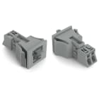 WAGO ELETTRONICA - Spina con innesto a scatto.2 poli.Cod. B.grigio